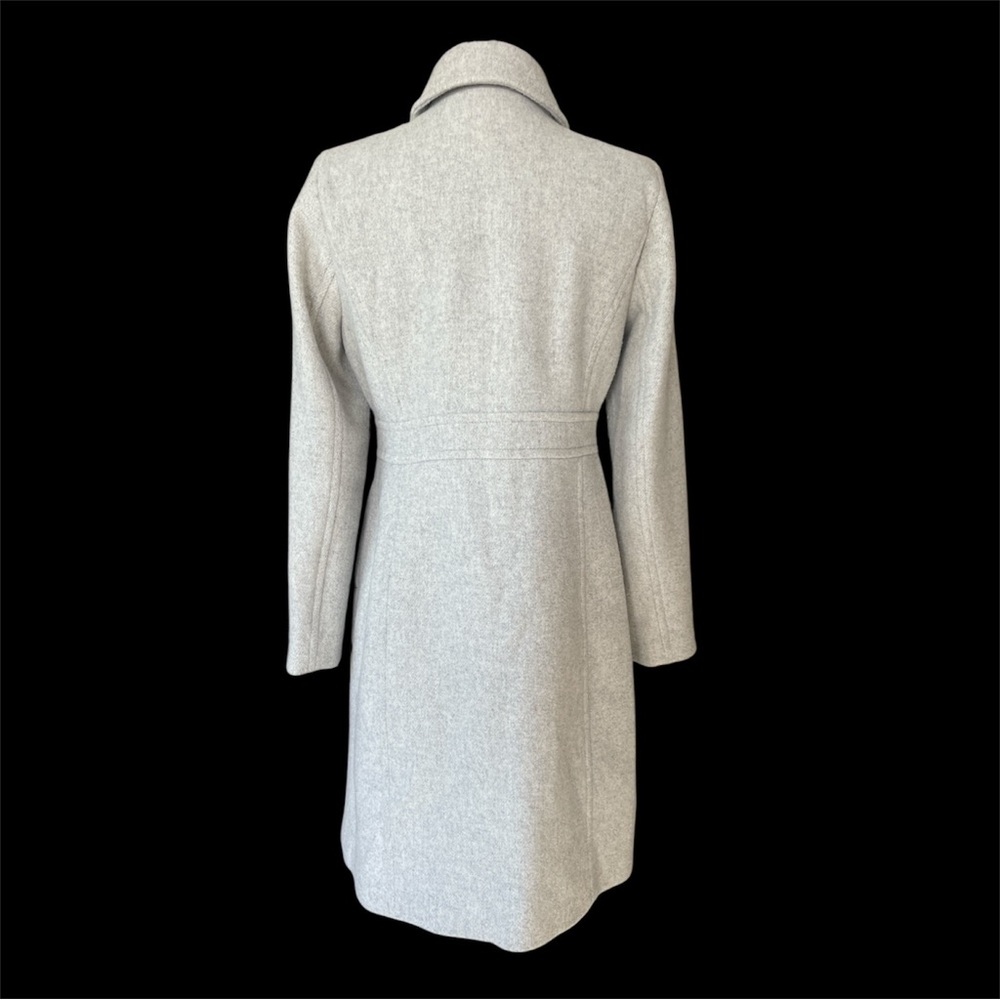 J. Crew Silver Gray Lady Day Coat Wool Peacoat Gold Button Closure Jacket Size 6 - Picture 3 of 6